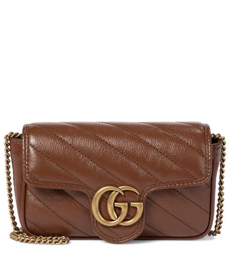 gucci super mini brown|Gucci super mini shoulder bag.